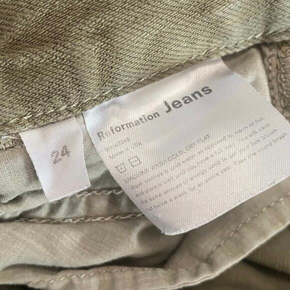 Reformation Bailey High Rise Utility Pant - Size 24 Green - Picture 8 of 9